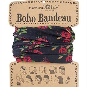 Black Printed Boho Bandeau
